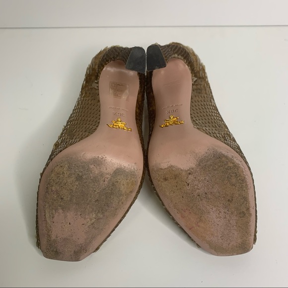 Prada Milano Ombré Sequin Heels Shoes - Picture 7 of 8